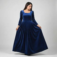 Elegant Valvet button frock